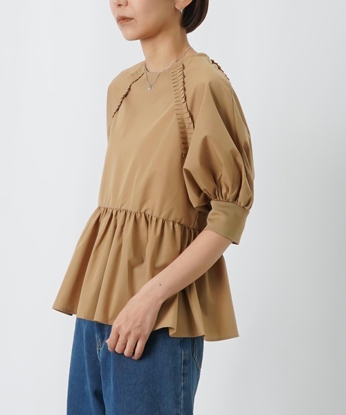 Liten chick blouse 3WAY ペプラムブラウス白UV 接触冷感 LADY LUCK 