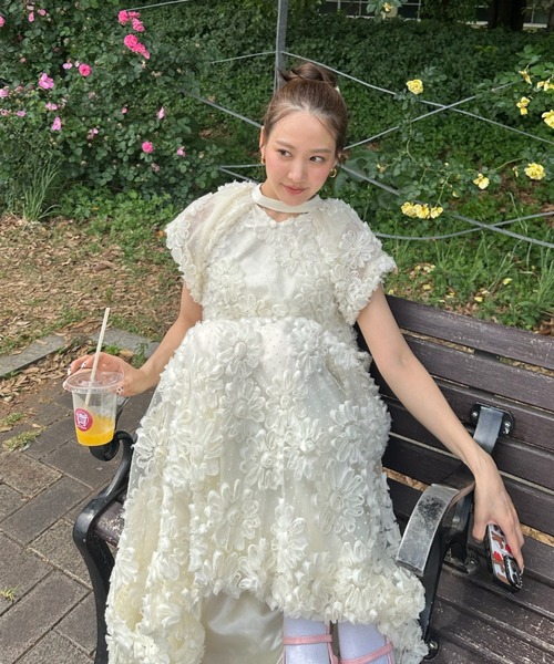 パーティードレス ドレス フラワーバルーンドレス / bloom balloon dress