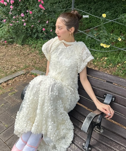パーティードレス ドレス フラワーバルーンドレス / bloom balloon dress