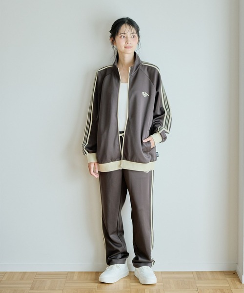 「KANGOL SPORT」 ジャージパンツ L カーキ レディース_画像3