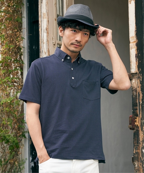 「IKKA LOUNGE」 半袖ポロシャツ X-LARGE ホワイト メンズ_画像2