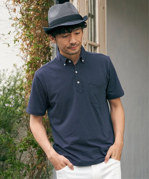 「IKKA LOUNGE」 半袖ポロシャツ X-LARGE ホワイト メンズ_画像4