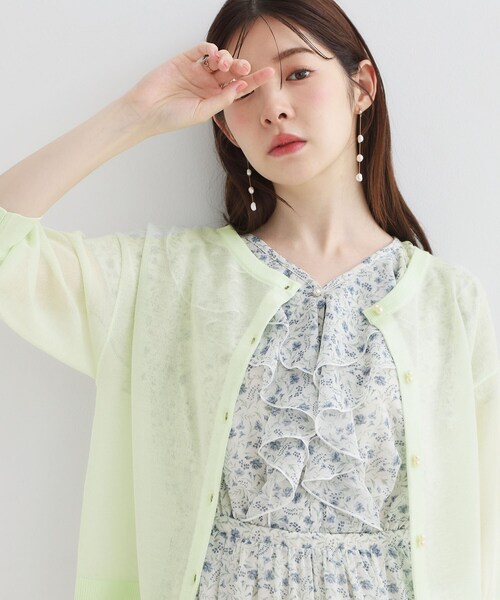 Couture Brooch（クチュール ブローチ） カーディガン 夏 半袖 「前後