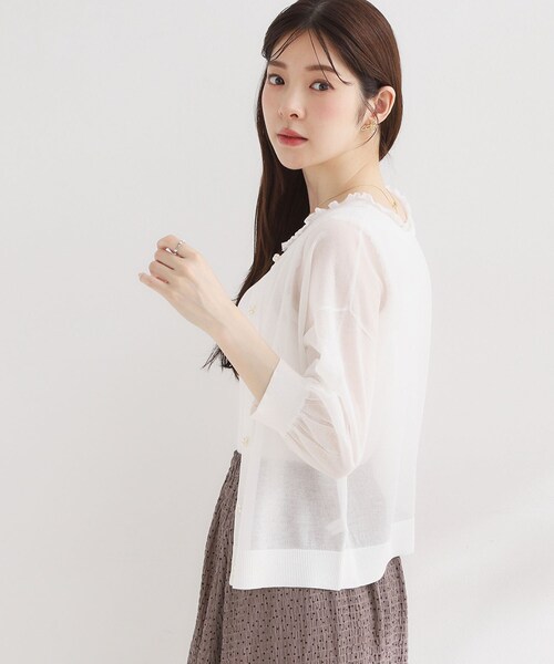 Couture Brooch（クチュール ブローチ） カーディガン 夏 半袖 「前後