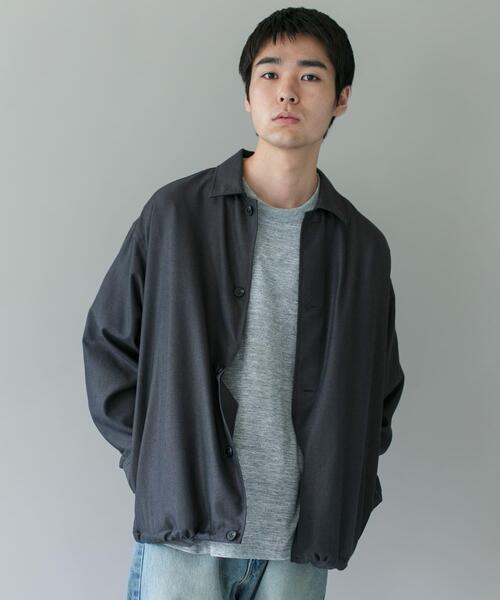 コート ジャケット ジャガードチェック シャツジャケット メンズ