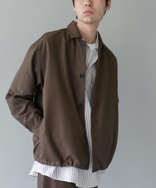 コート ジャケット ジャガードチェック シャツジャケット メンズ