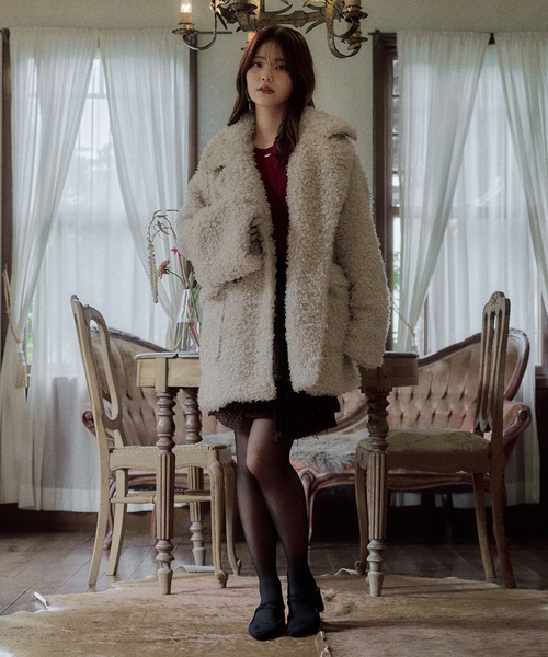 mideal（マイディール） コート アウター poodle middle coat