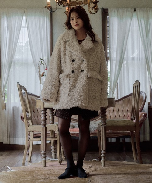 mideal（マイディール） コート アウター poodle middle coat