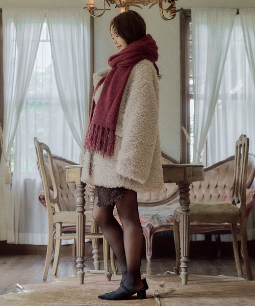 mideal（マイディール） コート アウター poodle middle coat