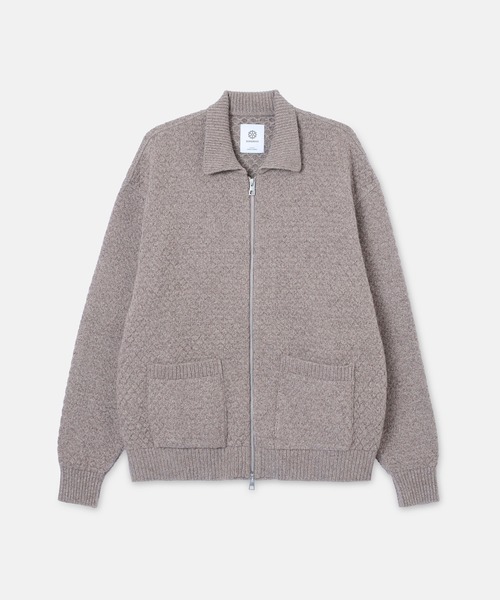 SeaGreen /ワッフルニット/ジャケット SEAGREEN（シーグリーン） ブルゾン アウター WAFFLE KNIT ZIP BLOUSON