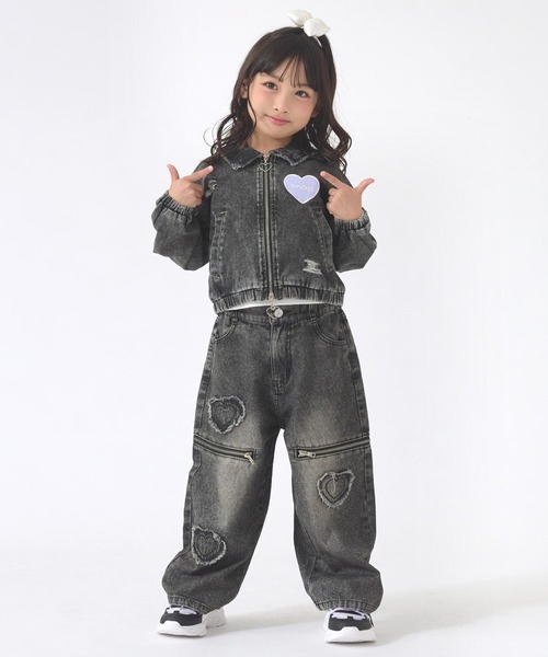 ANAP kids（アナップキッズ） ブルゾン アウター エリフリンジデニム 