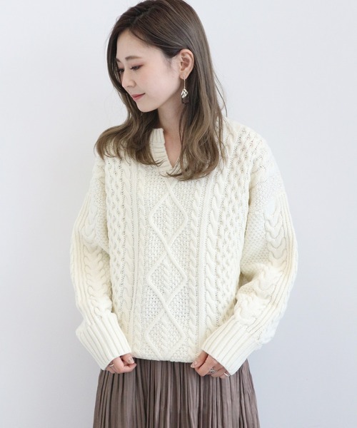 AMERICAN HOLIC（アメリカンホリック） ニット キーネックケーブル