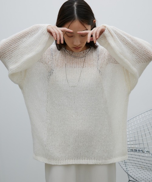 ニット セーター Mesh pullover knit レディース Aunt Marie's ニット セーター 「新色追加！」シアーメッシュ