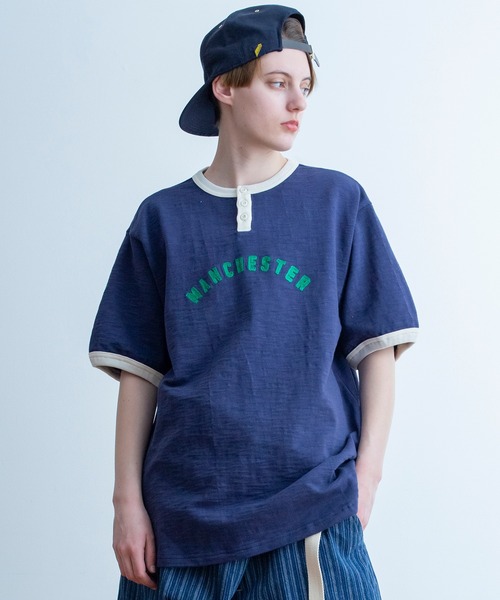 tシャツ Universal Style Wear リンガー ロゴ ヘンリー Tee メンズ