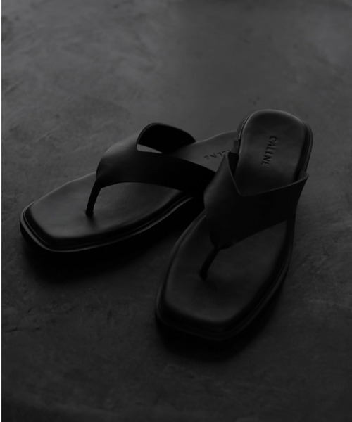CALLNE サンダル 「CALLNE」Square Tongs Sandal / スクエア