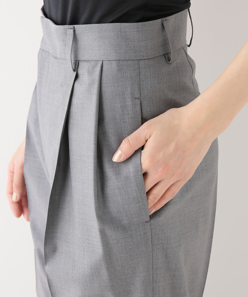 Deuxieme Classe WOOL TRO タックパンツ サイズ34グレー Deuxieme Classe パンツ スラックス WOOL TRO タックパンツ