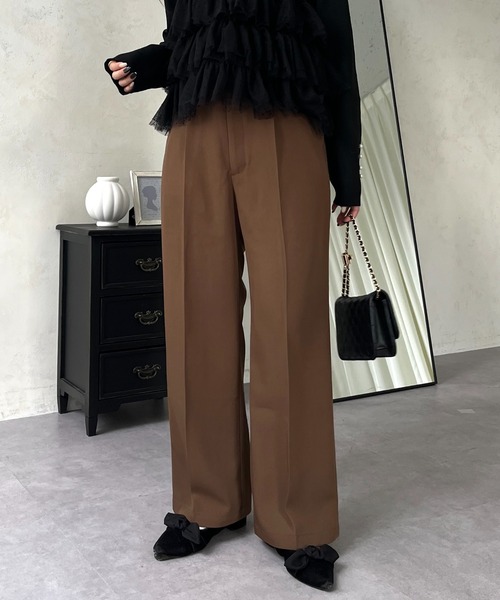 prose verse（プロズヴェール） スラックス パンツ ハイウエスト