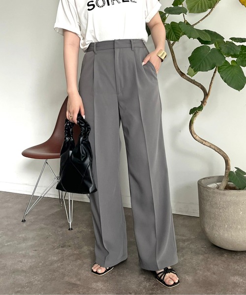 prose verse（プロズヴェール） スラックス パンツ ハイウエスト