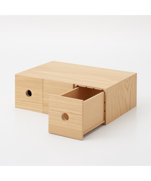 無印良品（MUJI） 収納 木製小物収納3段 約幅8．4×奥行17×高さ