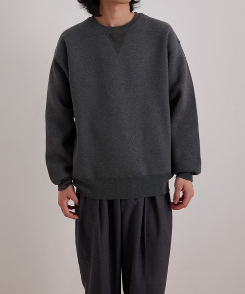 ADAM ET ROPE'（アダムエロペ） セーター ニット 杢スウェット クルー