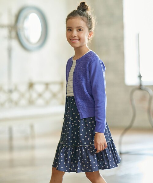 組曲（KUMIKYOKU） スカート 「110-140cm」モノトーン花柄 スカート