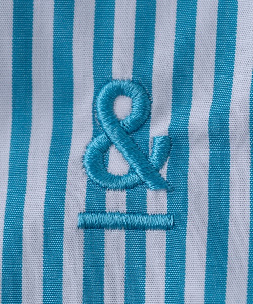 BRICK＆SONS シャツ ＆リラックスバックプリーツシャツ「ターコイズ