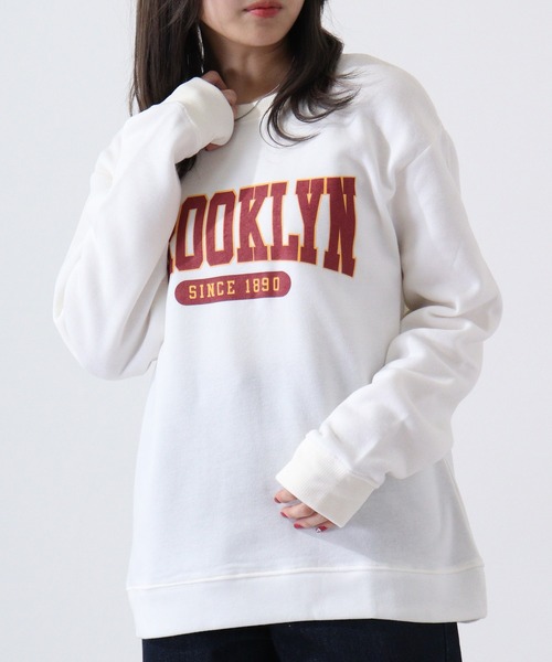 Ace トレーナー スウェット ACE 裏起毛 ミリタリー レディース