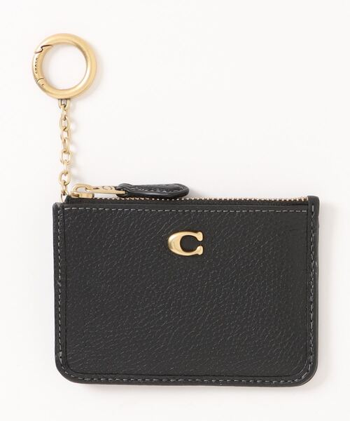 COACH コース　ケース　小銭入れ財布　ブラッシュ　パスケース コーチ パスケース レディース ミニ スキニー ID ケース ブラック