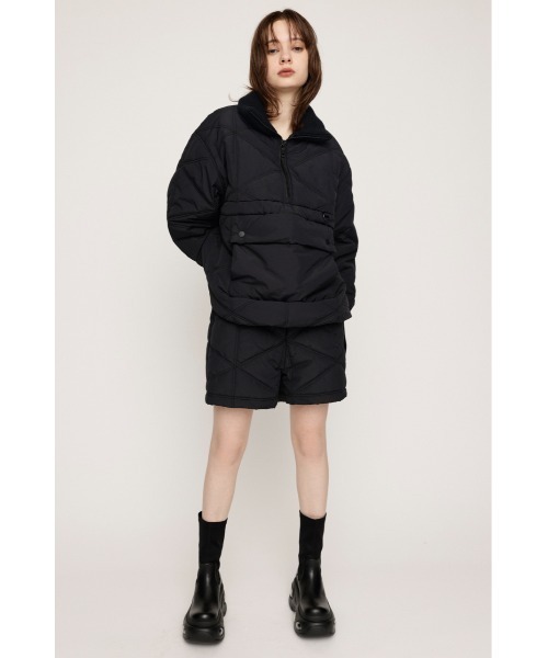 ブラック キルティング ジャケット パンツ セット SLY（スライ） スラックス パンツ QUILTING NYLON S/PT キルティング