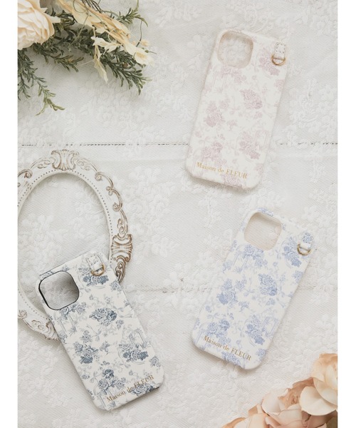 メゾンドフルール　Maison de FLEUR　スマホケース　iPhone12 メゾン ド フルール Maison de FLEUR ビジューバックルベルト