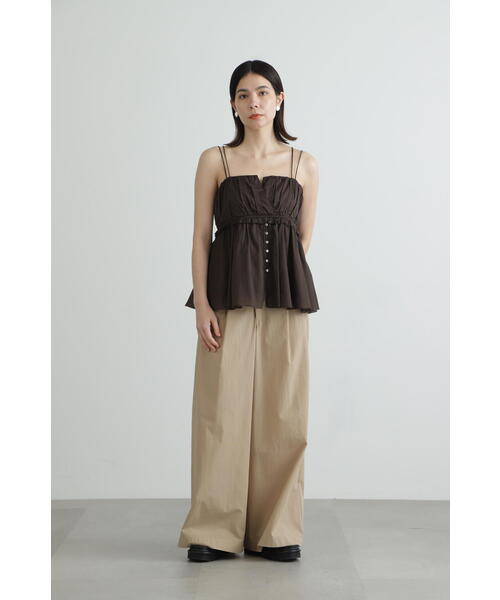 「JILL STUART」 キャミソールブラウス SMALL ブラック レディース ショルダーフリルブラウス | JILL by JILL STUART（ジル バイ