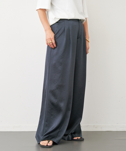 Deuxieme Classe MinimalStainパンツ Deuxieme Classe スラックス パンツ Minimal Satin レディース