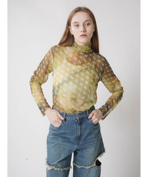 tシャツ GRAPHIC PRINT SHEER TOPS レディース
