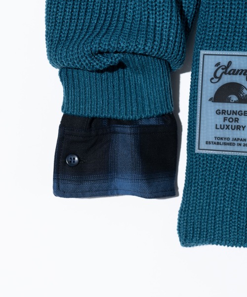 glamb（グラム） セーター ニット Check Layered Pullover Knit