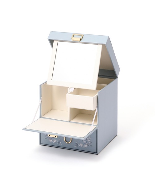 Francfranc 収納 エンブロイダリーフラワー コスメボックス