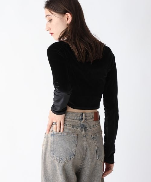 tシャツ シアーベロアシシュウクロップドTEE/149549 レディース | JEANASIS | 08