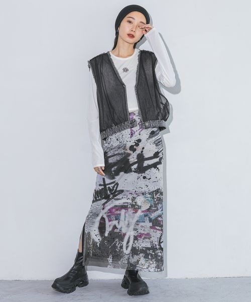 tシャツ シアーベロアシシュウクロップドTEE/149549 レディース | JEANASIS | 02