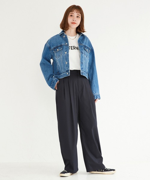 GANGSTERVILLE  スラックスパンツ ストライプ　M B.C STOCK スラックス パンツ 「ZOZO限定」ワイドストライプ