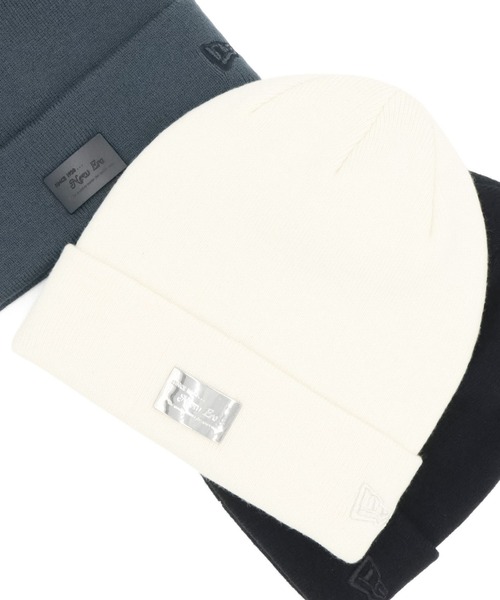 NEW ERA ニット帽 ニットキャップ ニューエラ メタルプレート