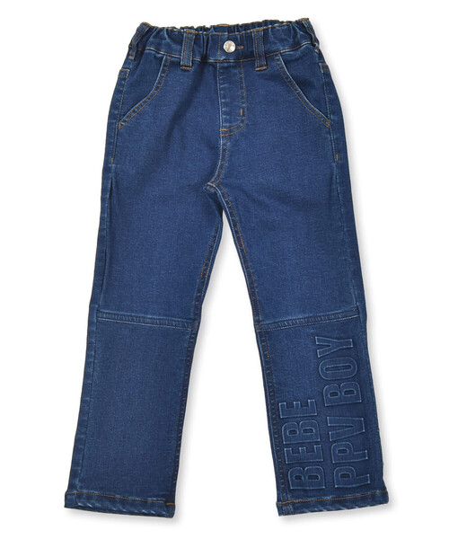 BeBe Petits Pois Vert パンツ エンボス加工デニム(95~160cm) キッズ 