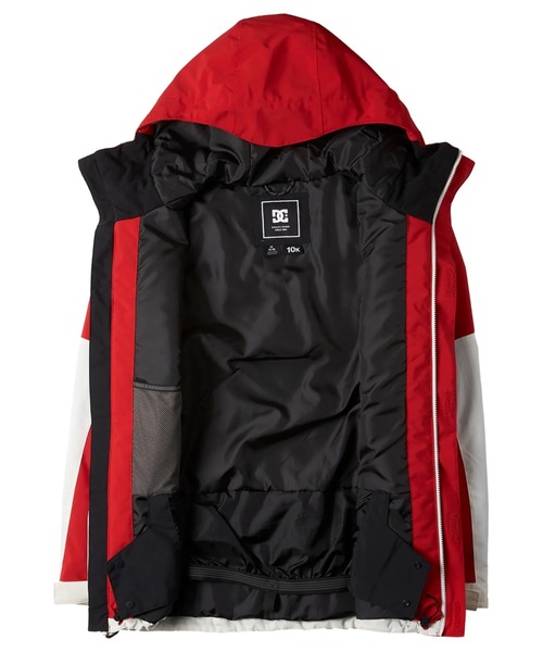 美品✨DC スノーボードウェア ジャケット&パンツセット ブラック×レッド DC SHOES（ディーシーシューズ） コート ジャケット DEFIANT JACKET/DC