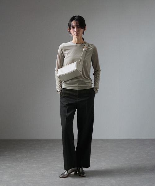 SALON adam et rope 【WEB限定】シアーベロアクルーネック サロン アダム エ ロペ SALON adam et rope' 【WEB限定】シアー