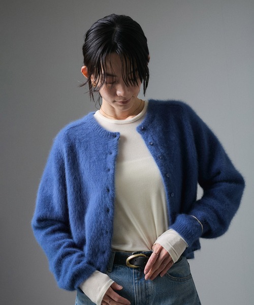 SALON adam et rope 【WEB限定】シアーベロアクルーネック サロン アダム エ ロペ SALON adam et rope' 【WEB限定】シアー