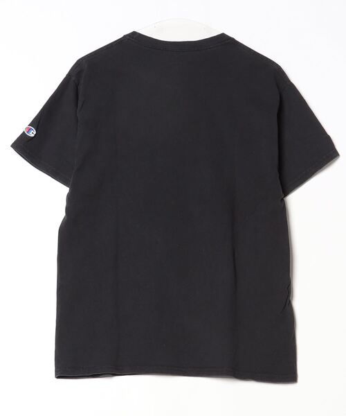 「Champion」 ワンポイント半袖Tシャツ M ブラック メンズ