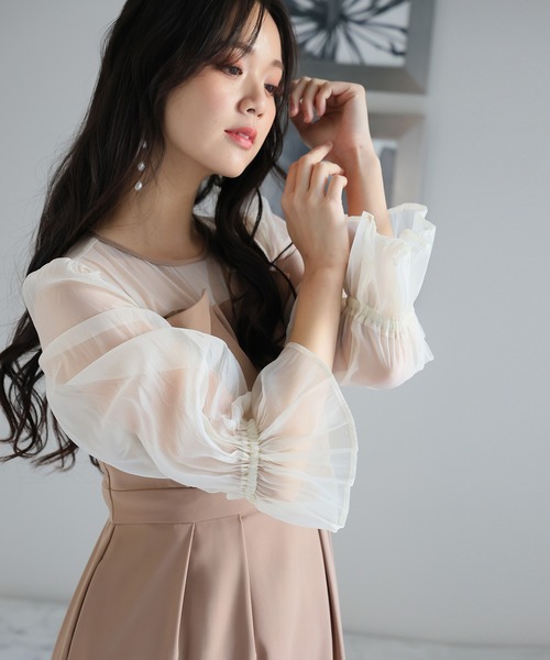 PourVous（プールヴー） ドレス 結婚式 パーティー ドレス コクーン
