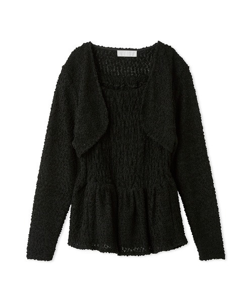セルフォード ボレロセットペプラムトップス ブラック CELFORD｜ボレロセットペプラムトップス | Rakuten Fashion(楽天
