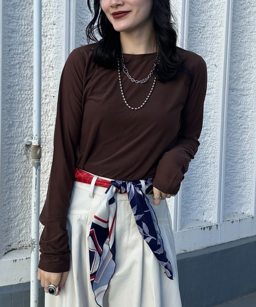 テリー出品 1箱 4/18まで JEANASIS tシャツ シャドーシアーLS TEE/323147 レディース