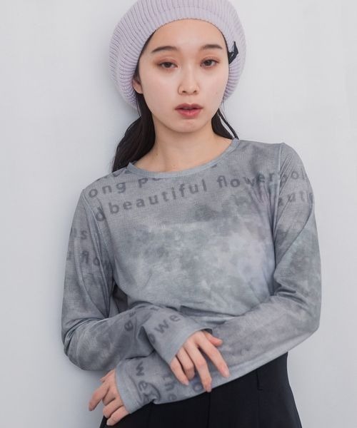 JEANASIS tシャツ シャドーシアーLS TEE/323147 レディース