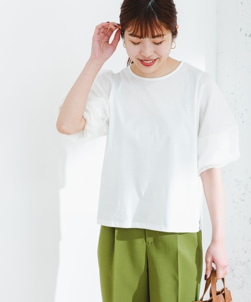 「F by ROSSO」 半袖カットソー FREE ネイビー レディース_画像4