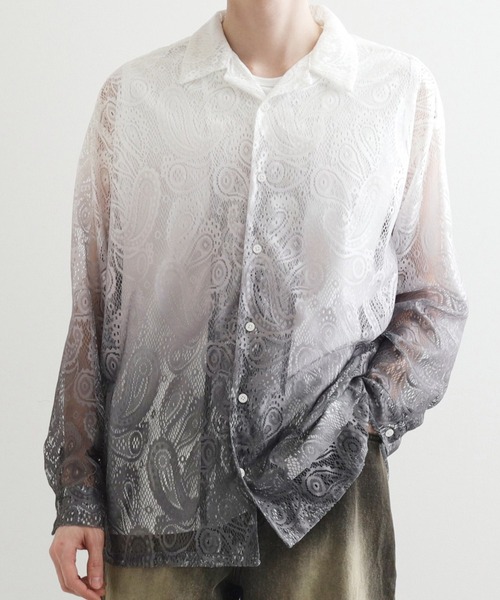 tk.TAKEO KIKUCHI（ティーケータケオキクチ） シャツ グラデペイズリー